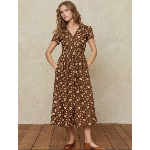Christy Dawn Dresses & Skirts - Christy Dawn The Dawn Dress in Russet Brown Floral Maxi Dress